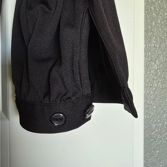 Lindi Womens Size Small Black Textured Button Down 3/4 Sleeve Tunic Top Shirt - Picture 5 of 9